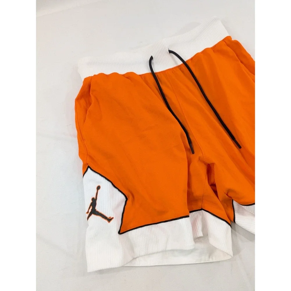 Jordan Jumpman Orange White Loose Fit Basketball Shorts‎ Dri-FIT Size Small